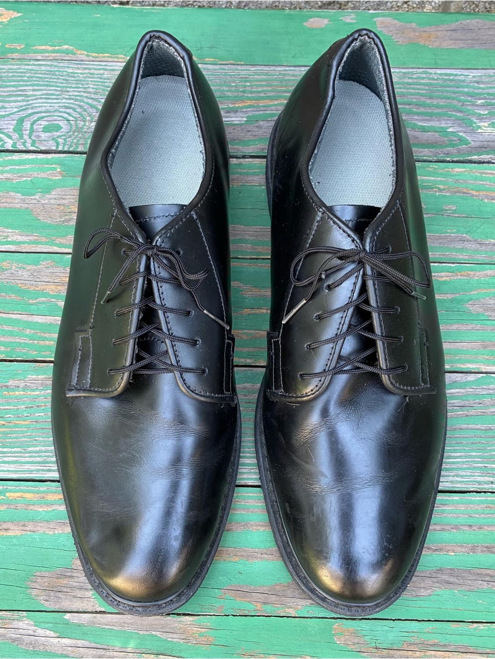 Black Slip Resistant  Oxfords  Mens Work Shoes Sz 10.5 D Vibram Soles